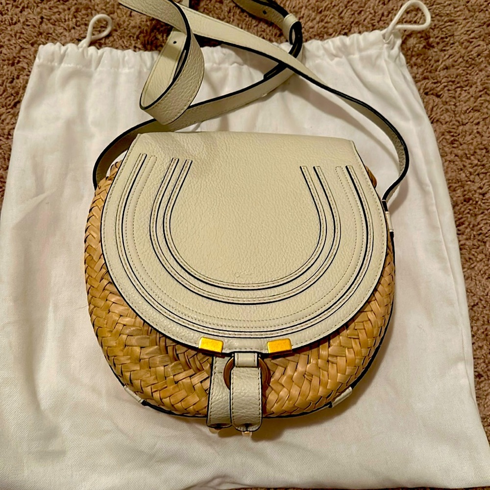 Chloe Marcie Straw Bag